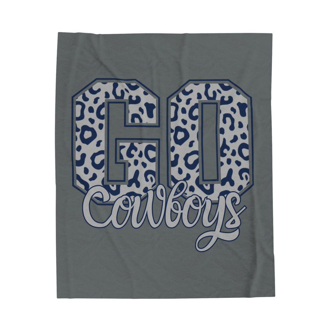 GO Cowboys Velveteen Plush Blanket - All Over Prints - Positively Sassy - GO Cowboys Velveteen Plush Blanket