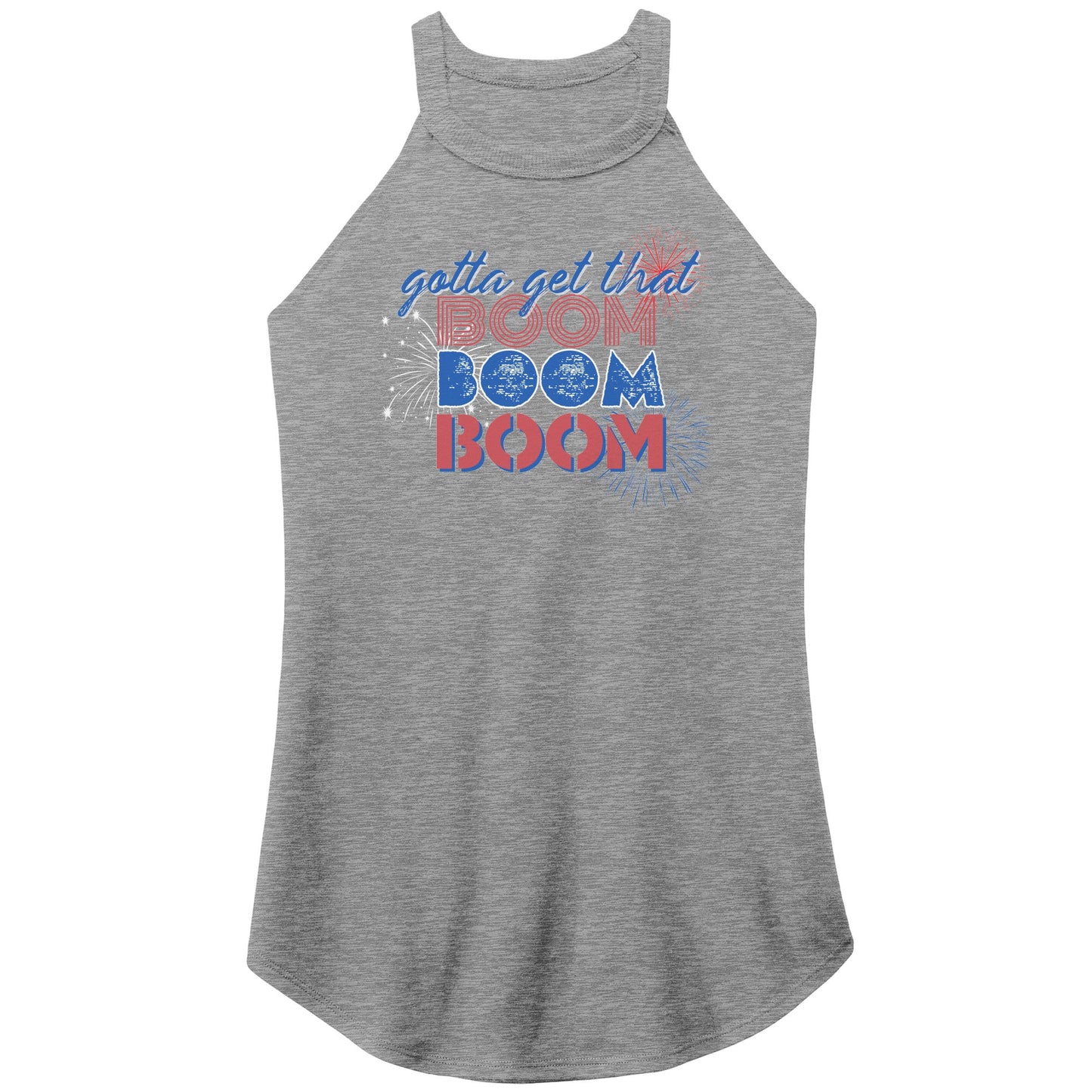 Gotta Get Boom Boom Boom Racer Tank - Apparel - Positively Sassy - Gotta Get Boom Boom Boom Racer Tank