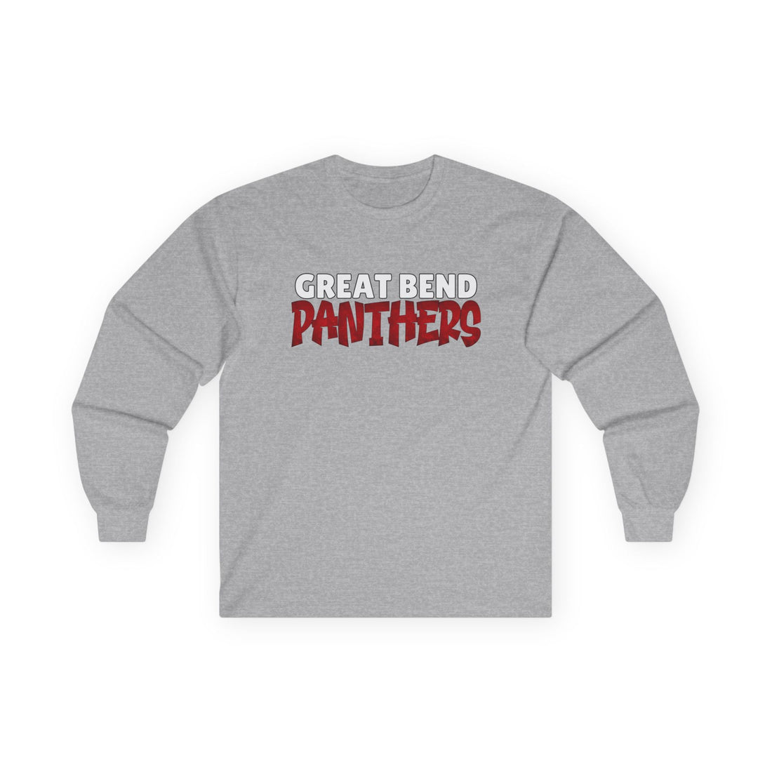 Great Bend Panthers Red/White - Long Sleeve Tee - Long - sleeve - Positively Sassy - Great Bend Panthers Red/White - Long Sleeve Tee