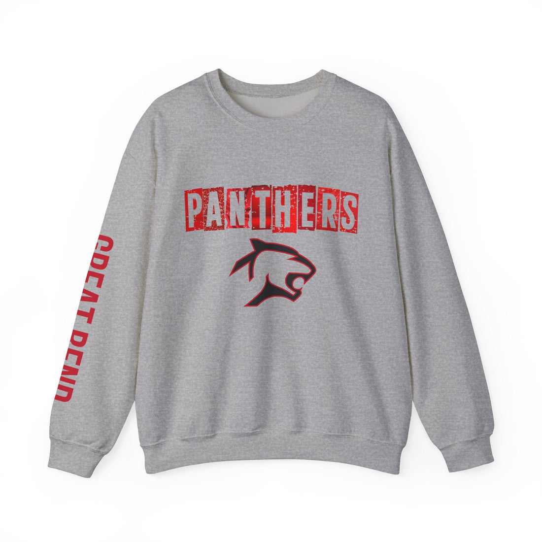 Great Bend Panthers Unisex Crewneck Sleeve Print - Bold Team Spirit Apparel - Sweatshirt - Positively Sassy - Great Bend Panthers Unisex Crewneck Sleeve Print - Bold Team Spirit Apparel