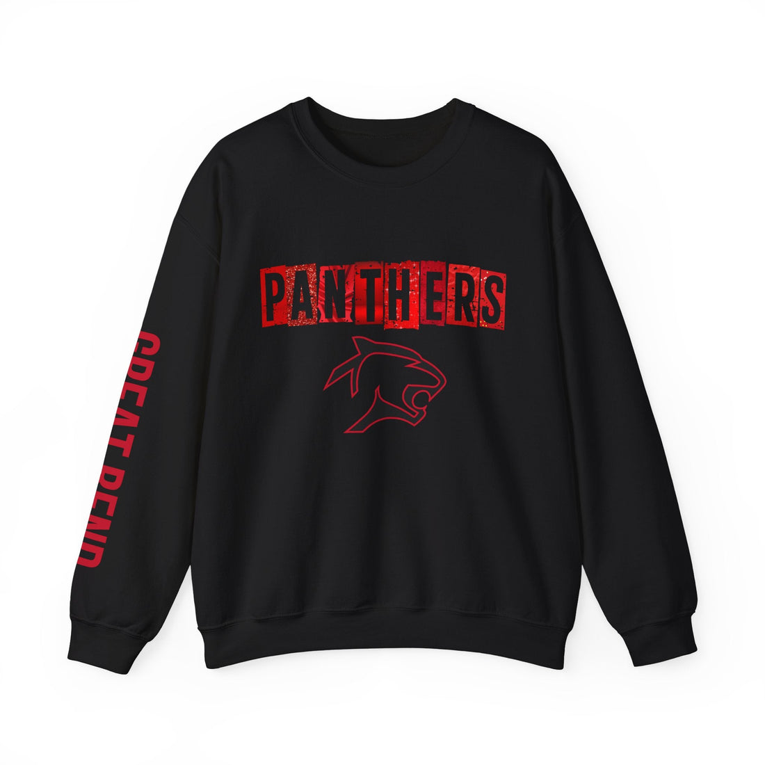 Great Bend Panthers Unisex Crewneck Sleeve Print - Bold Team Spirit Apparel - Sweatshirt - Positively Sassy - Great Bend Panthers Unisex Crewneck Sleeve Print - Bold Team Spirit Apparel