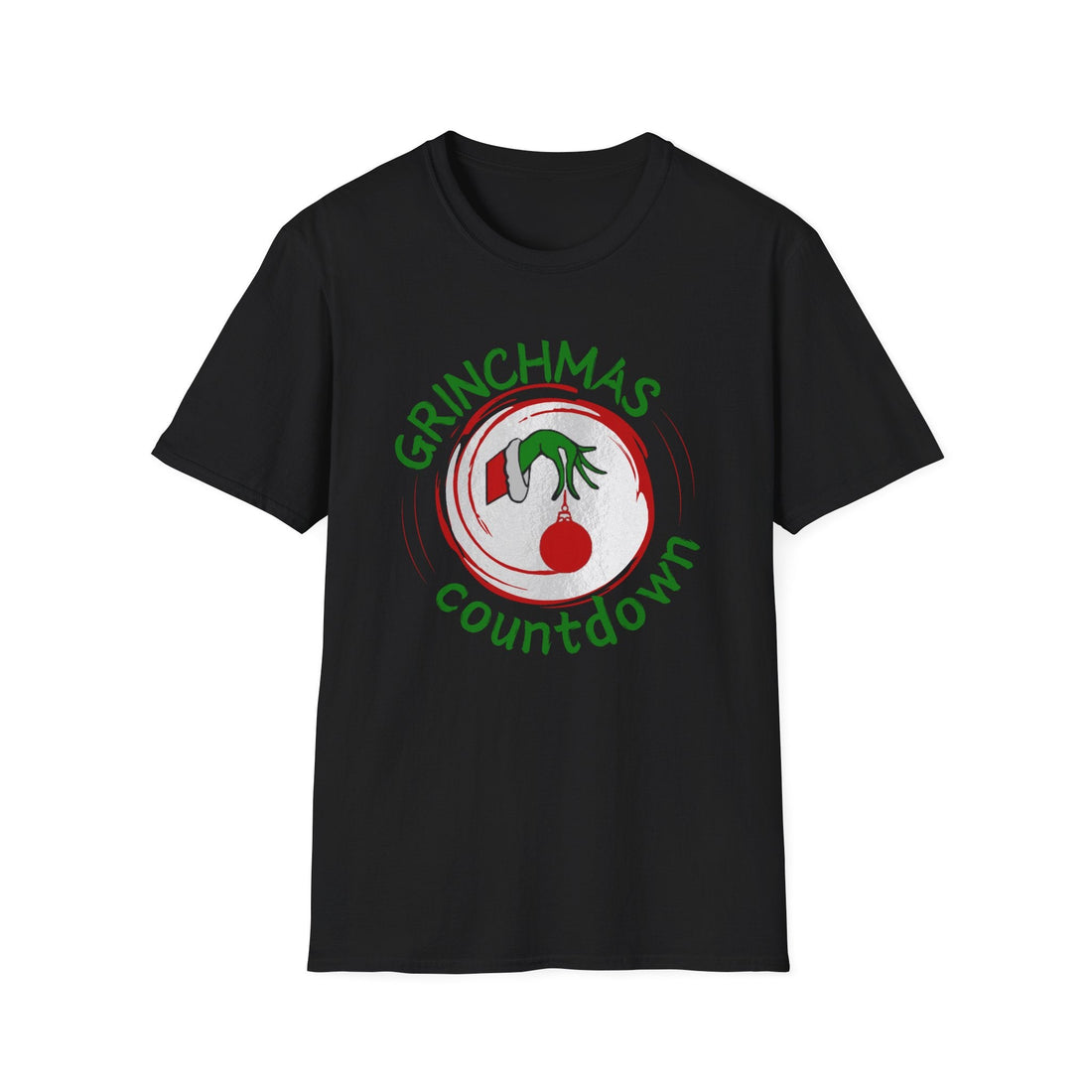 Grinchmas Countdown Gildan 64000 - T-Shirt - Positively Sassy - Grinchmas Countdown Gildan 64000