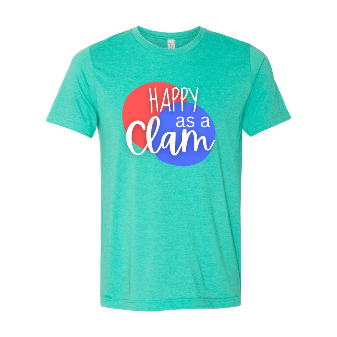 Happy As A Clam Sleeve Jersey Tee - T-Shirts - Positively Sassy - Happy As A Clam Sleeve Jersey Tee
