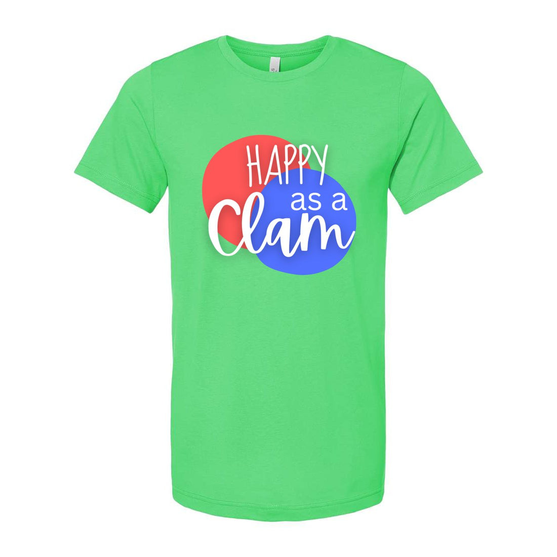Happy As A Clam Sleeve Jersey Tee - T-Shirts - Positively Sassy - Happy As A Clam Sleeve Jersey Tee