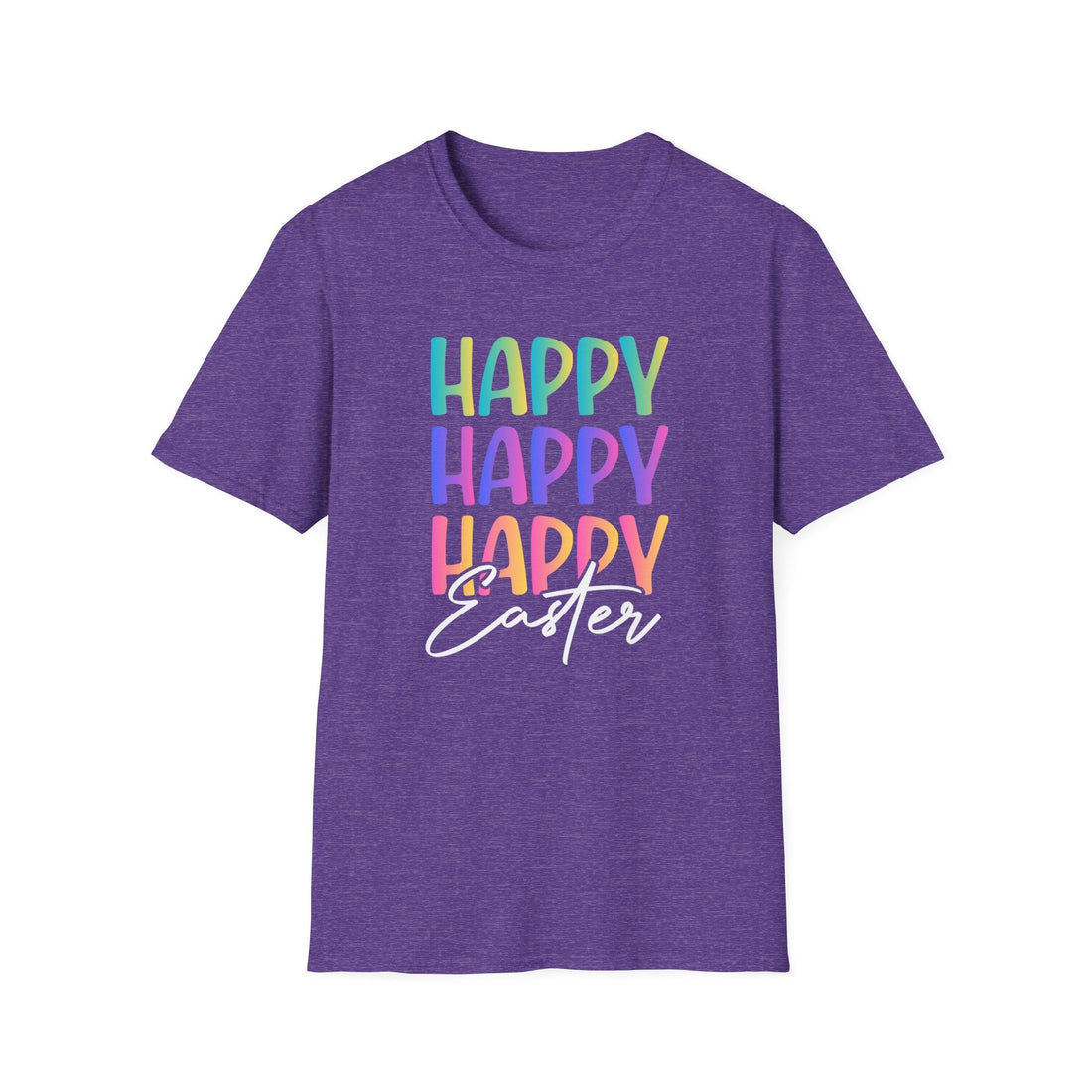 Happy Happy Happy Easter Softstyle T-Shirt - T-Shirt - Positively Sassy - Happy Happy Happy Easter Softstyle T-Shirt