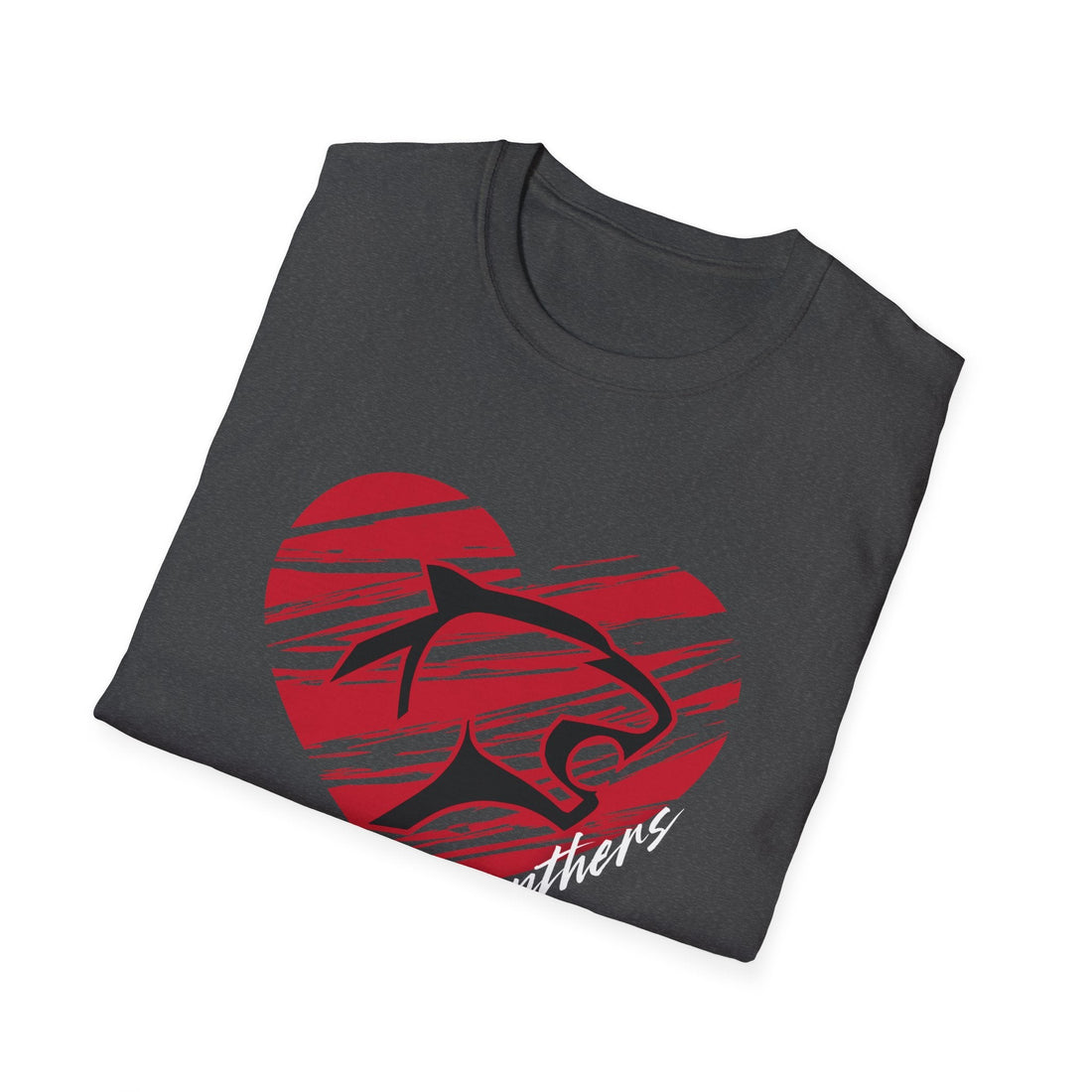 Heart Panthers Unisex Softstyle T-Shirt - Casual Summer Vibe, Perfect for Nature Lovers - T-Shirt - Positively Sassy - Heart Panthers Unisex Softstyle T-Shirt - Casual Summer Vibe, Perfect for Nature Lovers