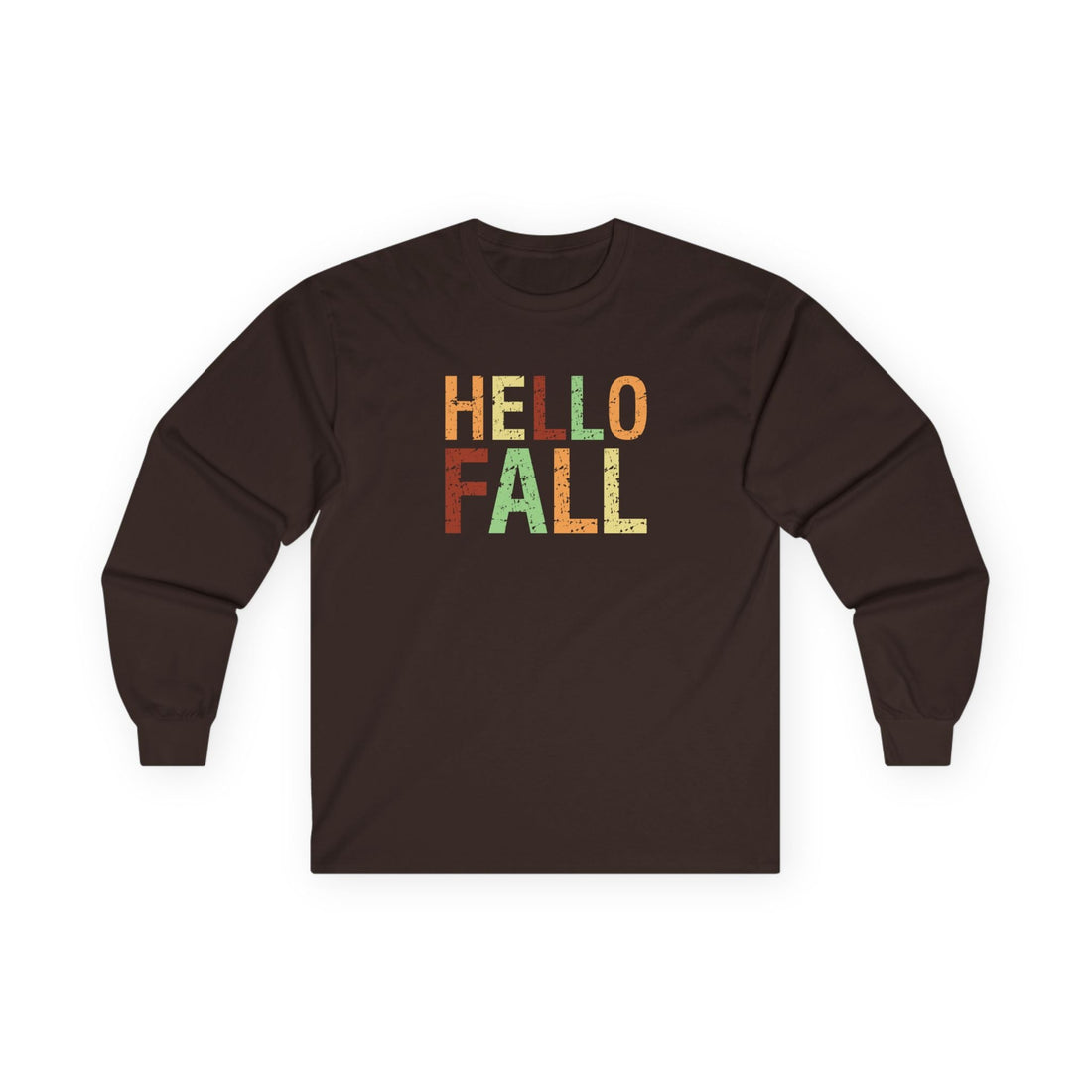 Hello Fall Long Sleeve Tee, Unisex Fall Shirt, Autumn Apparel, Seasonal Fashion, Cozy Fall Outfit, Gratitude Tee - Long - sleeve - Positively Sassy - Hello Fall Long Sleeve Tee, Unisex Fall Shirt, Autumn Apparel, Seasonal Fashion, Cozy Fall Outfit, Gratitude Tee