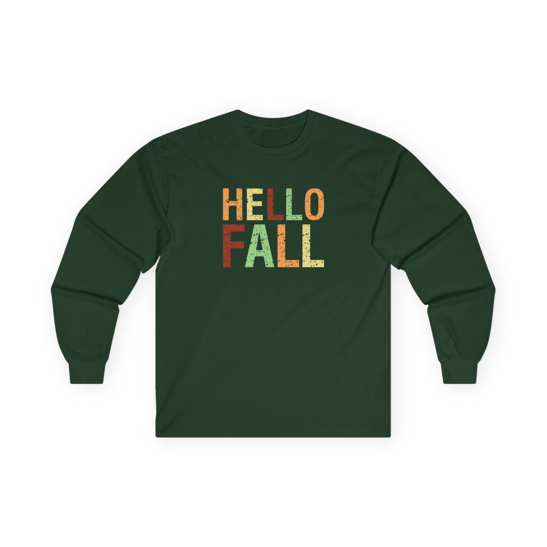 Hello Fall Long Sleeve Tee, Unisex Fall Shirt, Autumn Apparel, Seasonal Fashion, Cozy Fall Outfit, Gratitude Tee - Long - sleeve - Positively Sassy - Hello Fall Long Sleeve Tee, Unisex Fall Shirt, Autumn Apparel, Seasonal Fashion, Cozy Fall Outfit, Gratitude Tee
