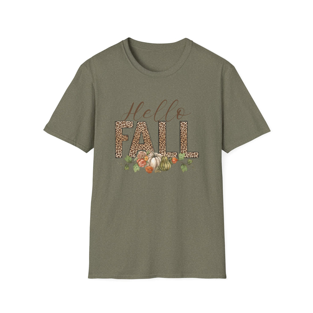 Hello Fall Unisex Tee, Autumn Shirt, Pumpkin Day T-Shirt, Cozy Seasonal Top, Thanksgiving Apparel, Fall Celebration Wear - T-Shirt - Positively Sassy - Hello Fall Unisex Tee, Autumn Shirt, Pumpkin Day T-Shirt, Cozy Seasonal Top, Thanksgiving Apparel, Fall Celebration Wear