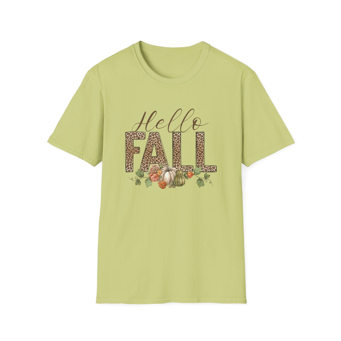 Hello Fall Unisex Tee, Autumn Shirt, Pumpkin Day T-Shirt, Cozy Seasonal Top, Thanksgiving Apparel, Fall Celebration Wear - T-Shirt - Positively Sassy - Hello Fall Unisex Tee, Autumn Shirt, Pumpkin Day T-Shirt, Cozy Seasonal Top, Thanksgiving Apparel, Fall Celebration Wear