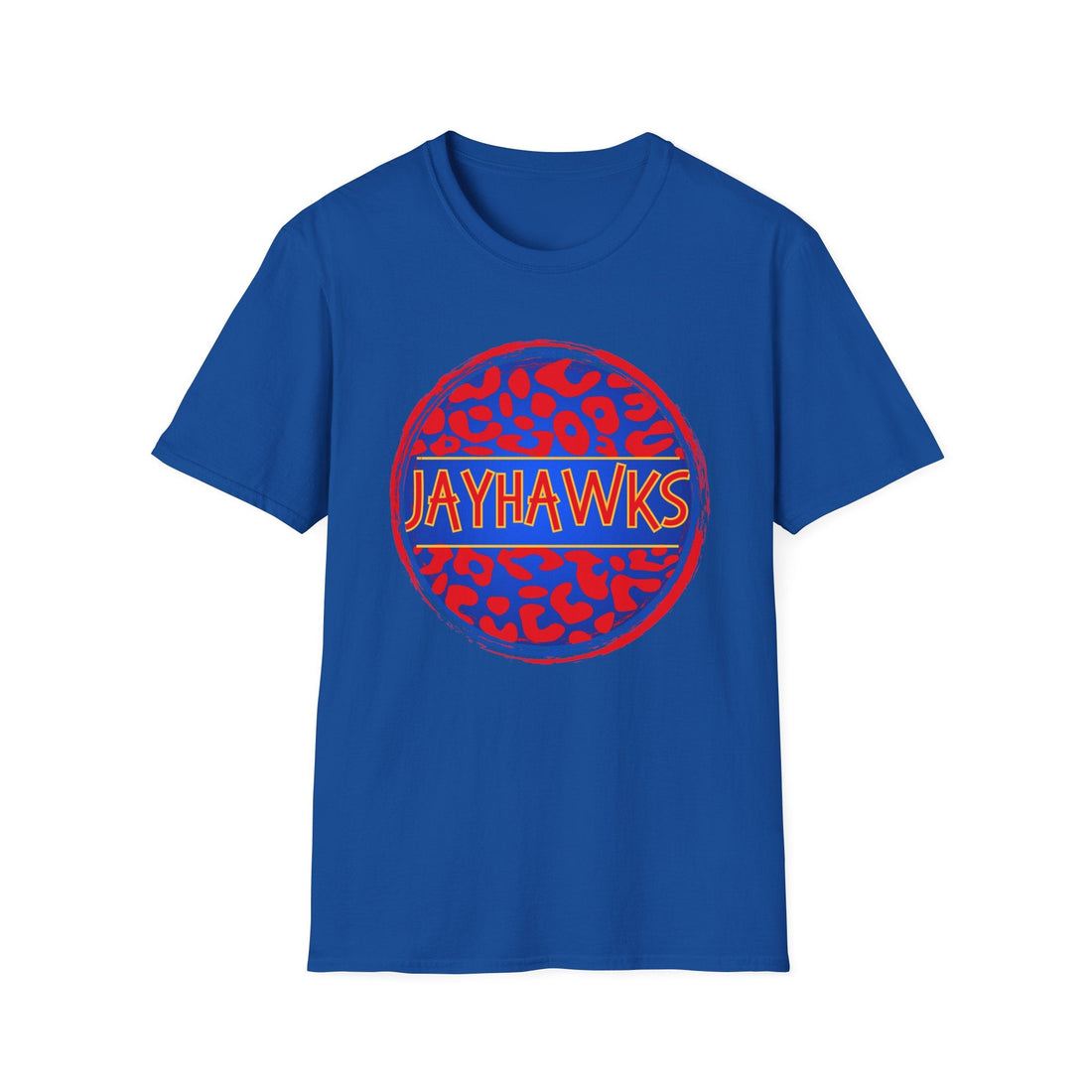 Jayhawks Cheetah Gildan 64000 - T-Shirt - Positively Sassy - Jayhawks Cheetah Gildan 64000