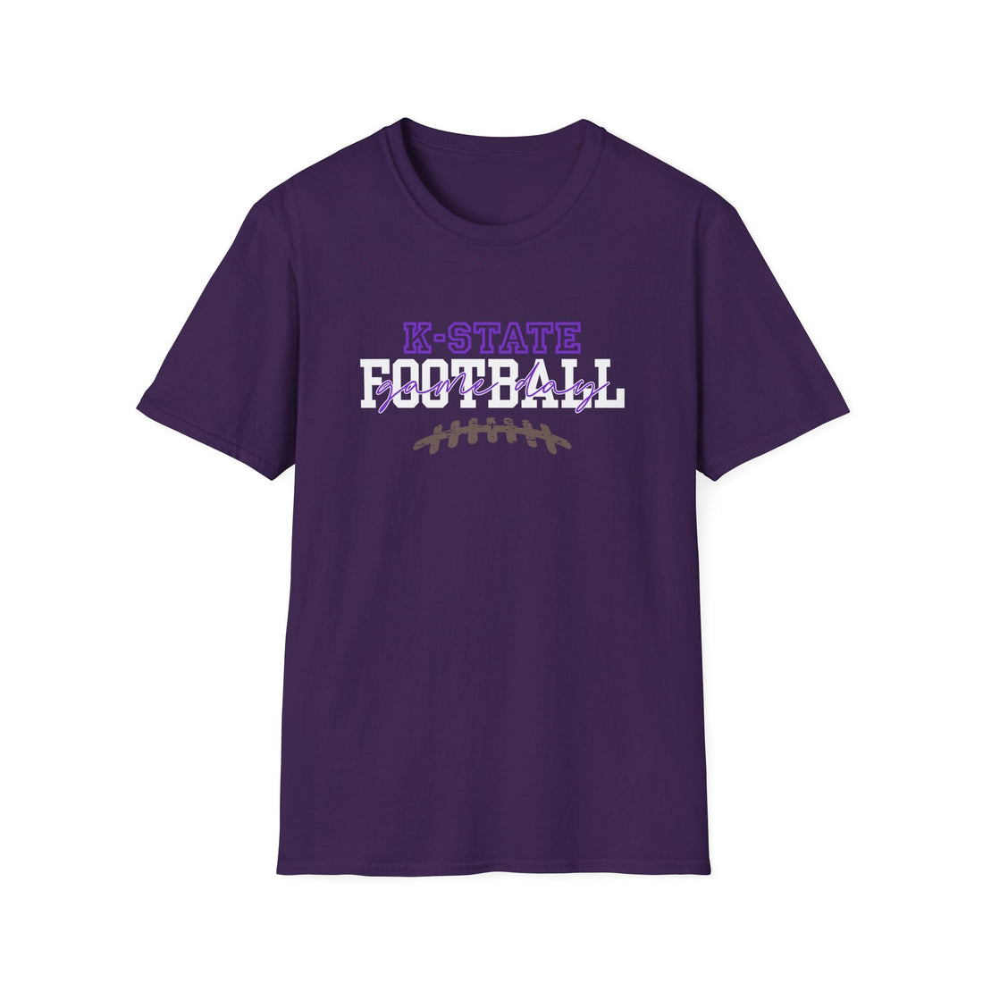 K - State Football Unisex Softstyle T-Shirt | Comfortable Game Day Tee, Football Fan Apparel, Sports Gift, Casual Wear, College Spirit Shirt - T-Shirt - Positively Sassy - K - State Football Unisex Softstyle T-Shirt | Comfortable Game Day Tee, Football Fan Apparel, Sports Gift, Casual Wear, College Spirit Shirt