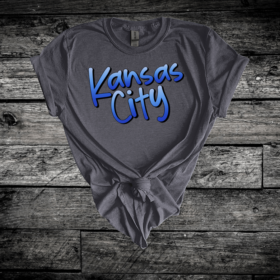 Kansas City Blue Softstyle T-Shirt - T-Shirt - Positively Sassy - Kansas City Blue Softstyle T-Shirt