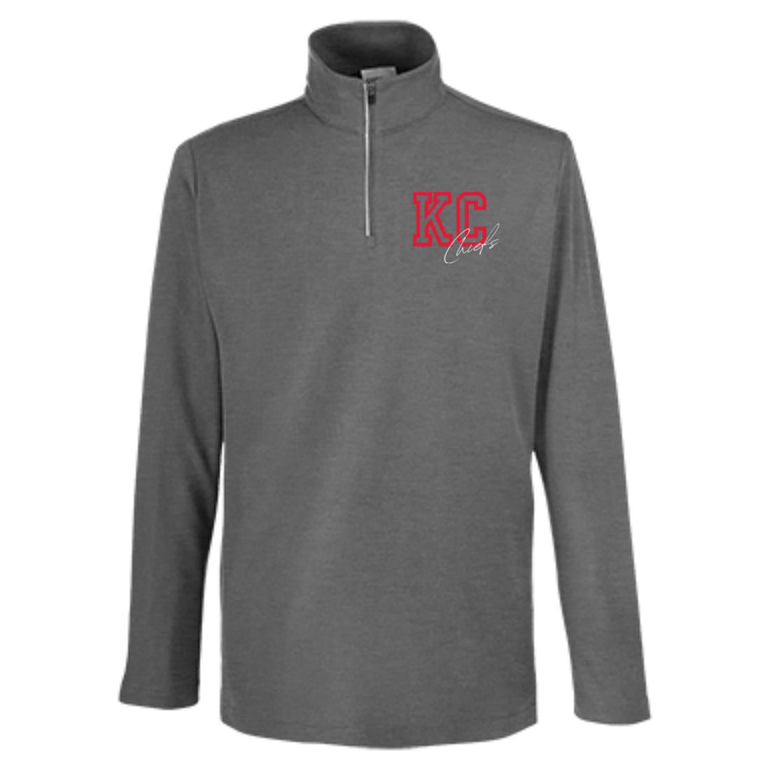 KC Chiefs Pullover Quarter Zip - Pullover - Positively Sassy - KC Chiefs Pullover Quarter Zip