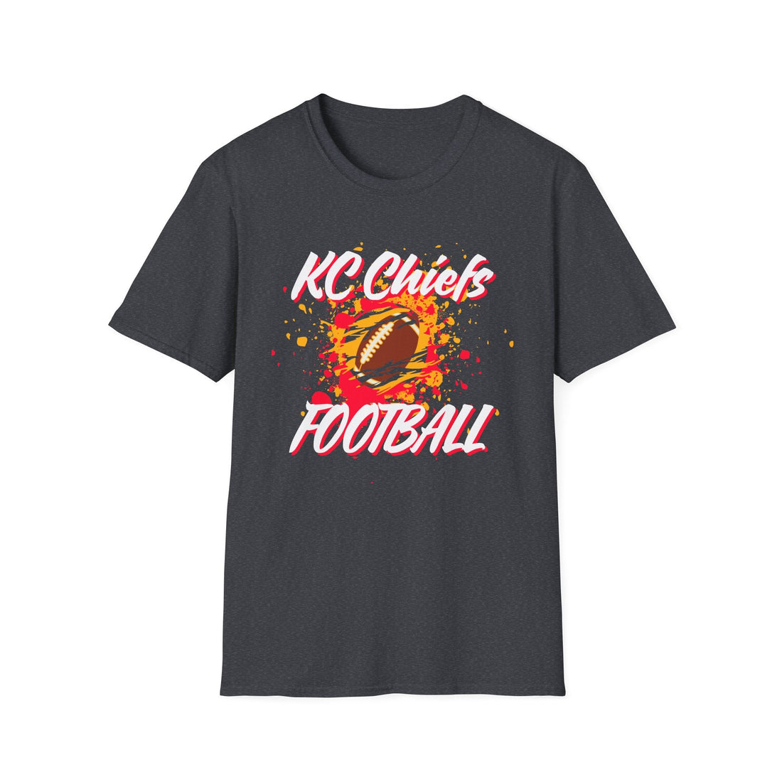 KC Chiefs Splatter Gildan 64000 - T-Shirt - Positively Sassy - KC Chiefs Splatter Gildan 64000