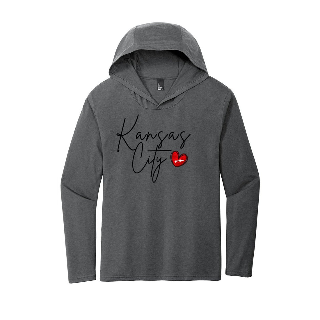 KC Love Football Long Sleeve Hoodie DM139 - Long Sleeve - Positively Sassy - KC Love Football Long Sleeve Hoodie DM139