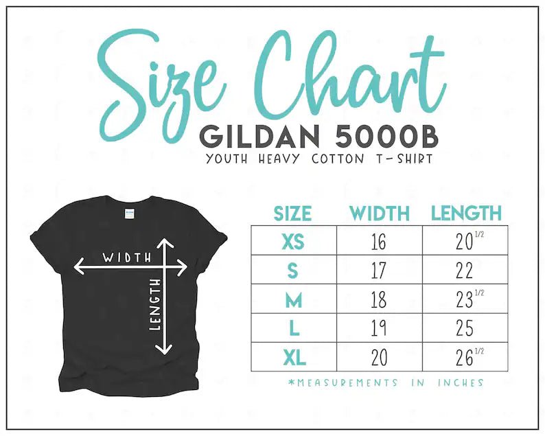 Kids Gildan 5000B Heavy Cotton™ Tee (C) - Kids clothes - Positively Sassy - Kids Gildan 5000B Heavy Cotton™ Tee (C)