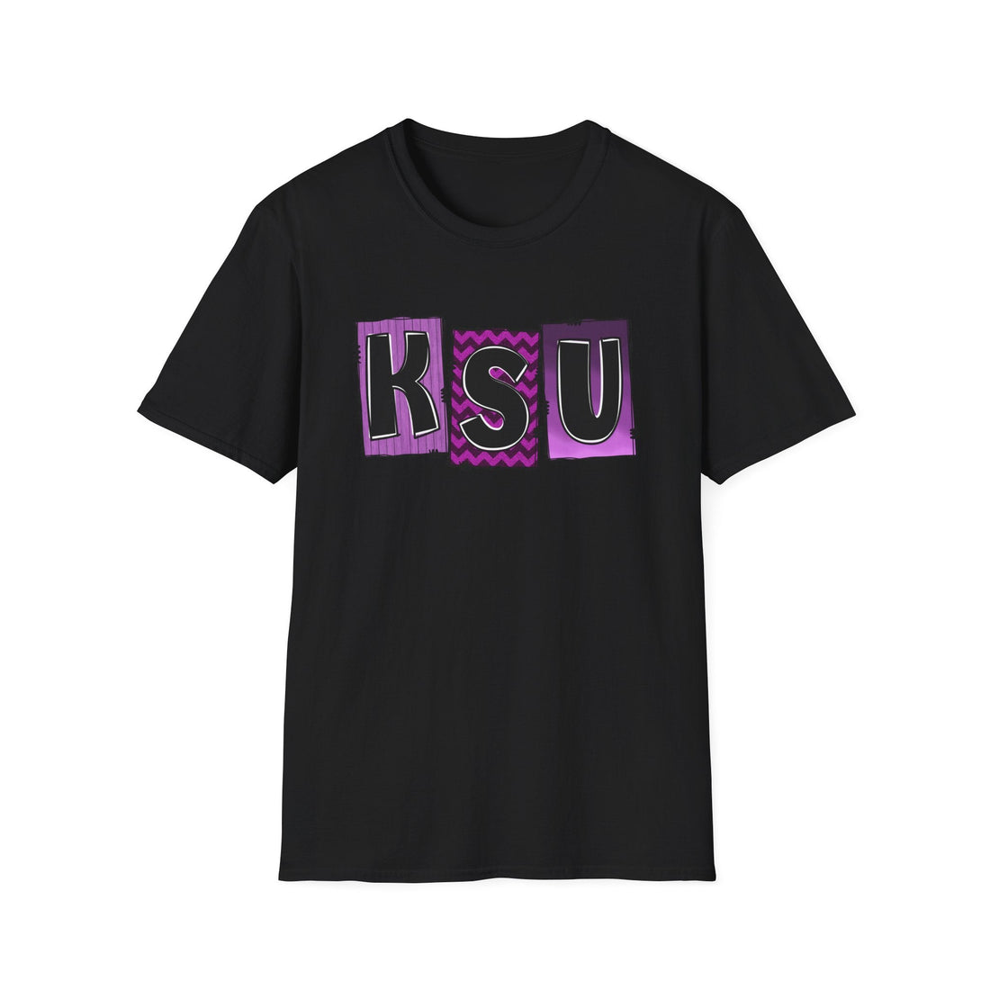 KSU Letters Gildan 64000 Softstyle T-Shirt - T-Shirt - Positively Sassy - KSU Letters Gildan 64000 Softstyle T-Shirt