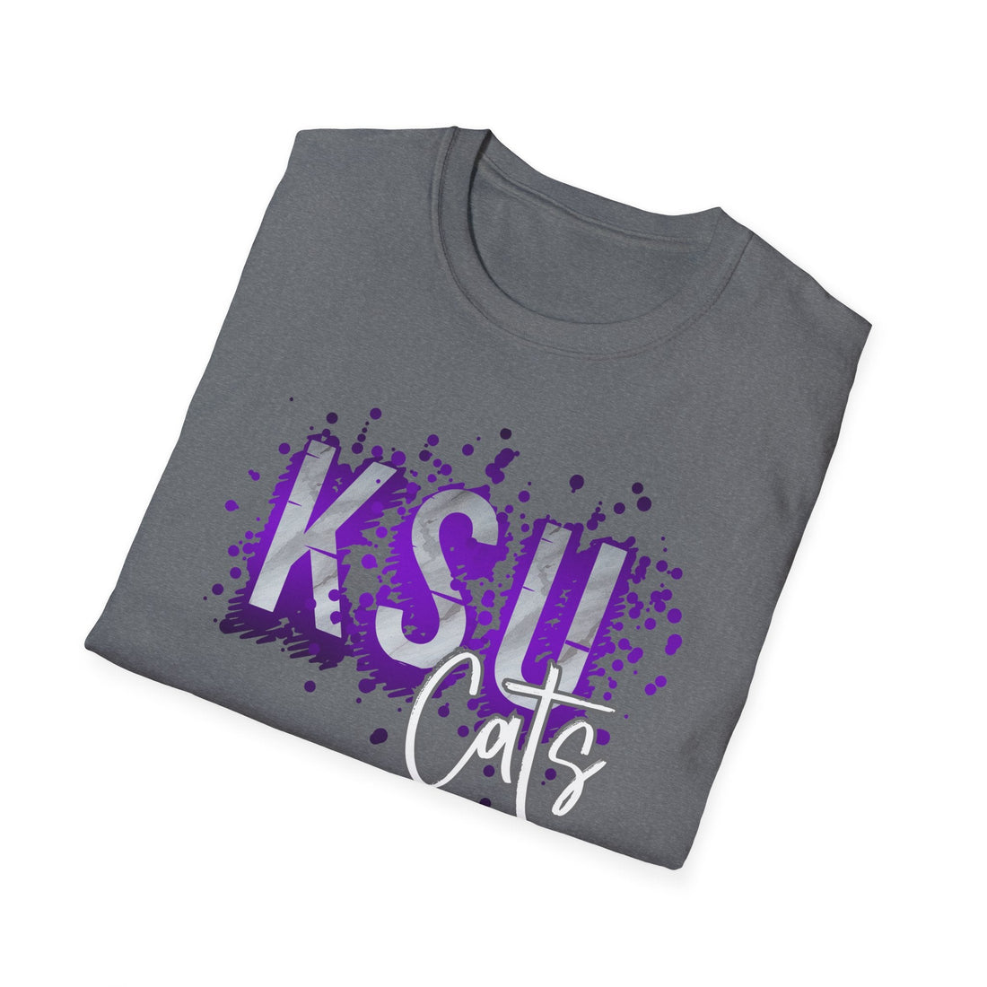 KSU Splatter Gildan 64000 - T-Shirt - Positively Sassy - KSU Splatter Gildan 64000