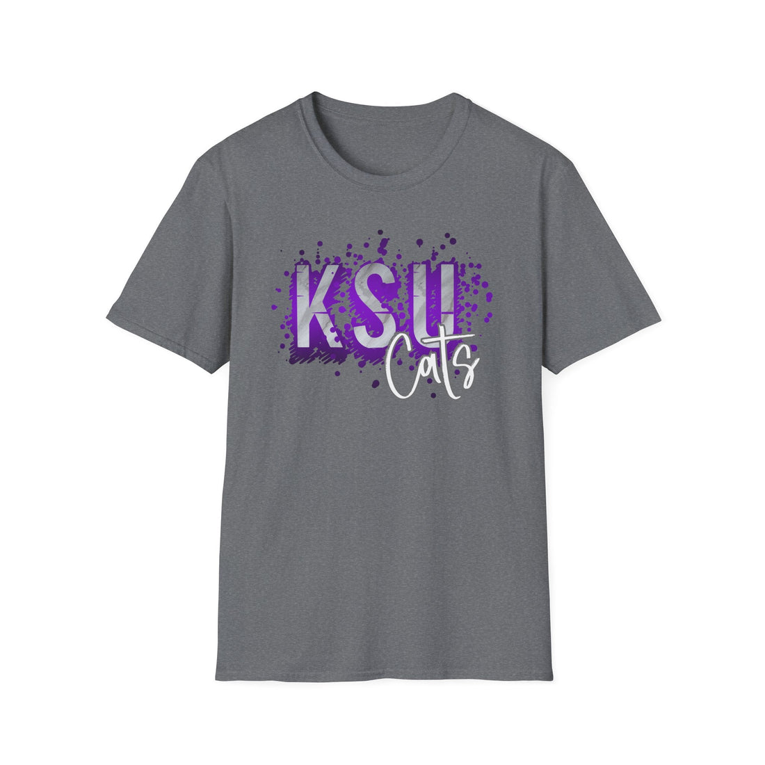 KSU Splatter Gildan 64000 - T-Shirt - Positively Sassy - KSU Splatter Gildan 64000