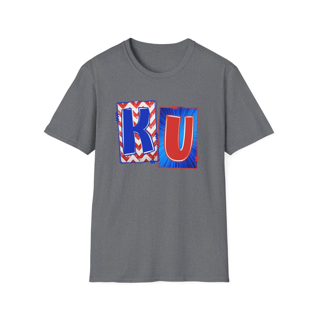 KU Letters Gildan 64000 Softstyle T-Shirt - T-Shirt - Positively Sassy - KU Letters Gildan 64000 Softstyle T-Shirt