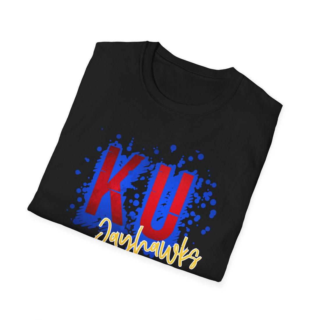 KU Splatter Gildan 64000 - T-Shirt - Positively Sassy - KU Splatter Gildan 64000