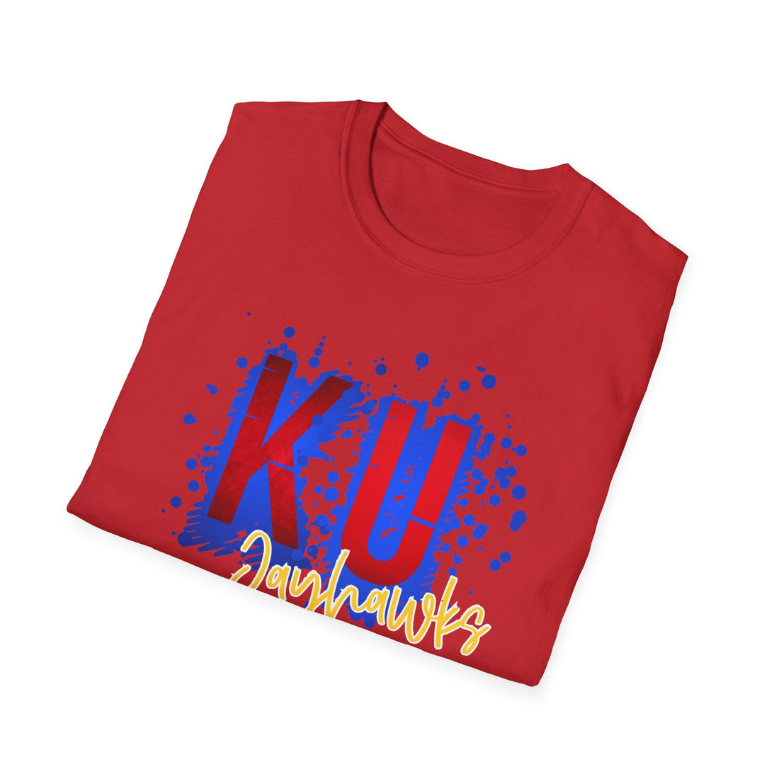 KU Splatter Gildan 64000 - T-Shirt - Positively Sassy - KU Splatter Gildan 64000