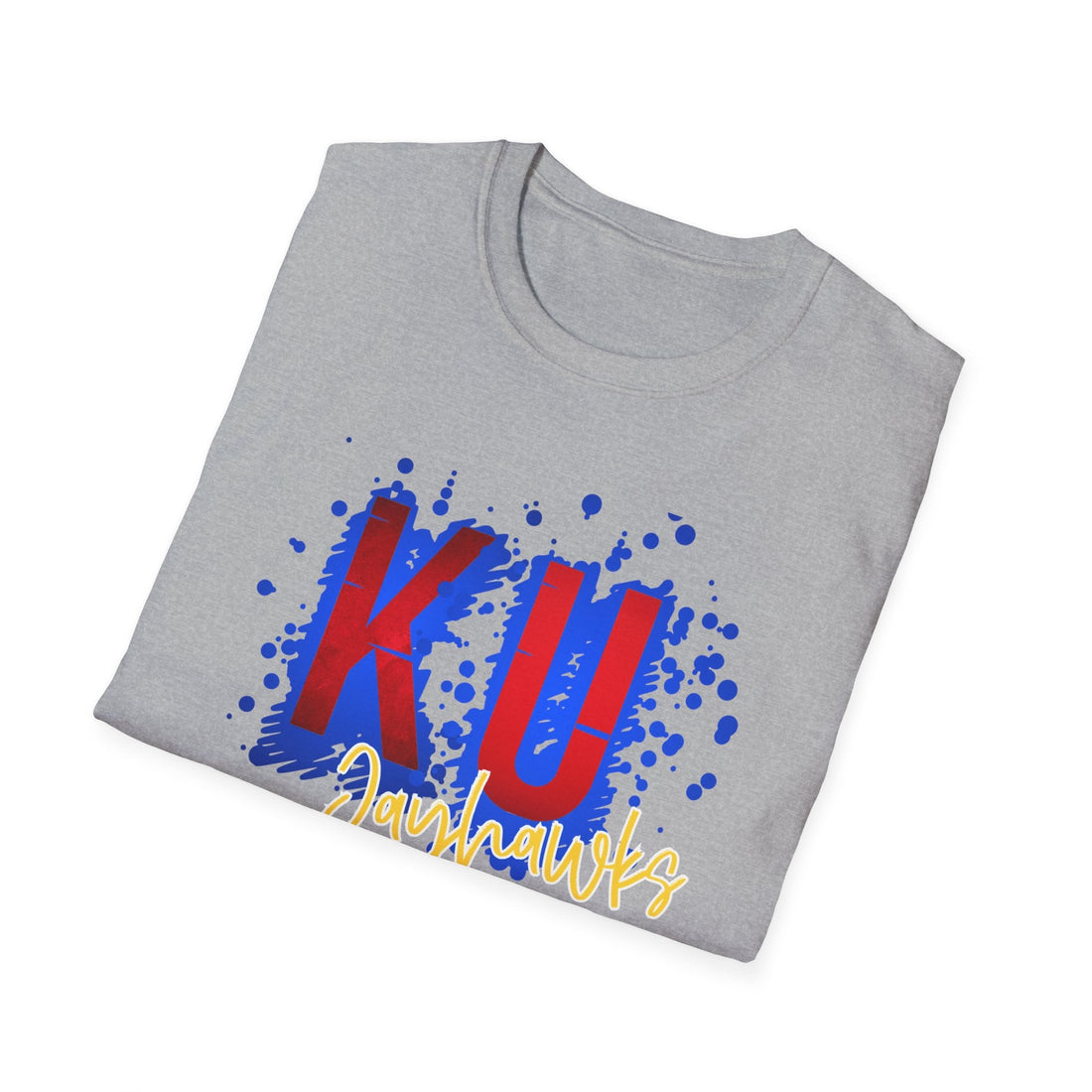 KU Splatter Gildan 64000 - T-Shirt - Positively Sassy - KU Splatter Gildan 64000