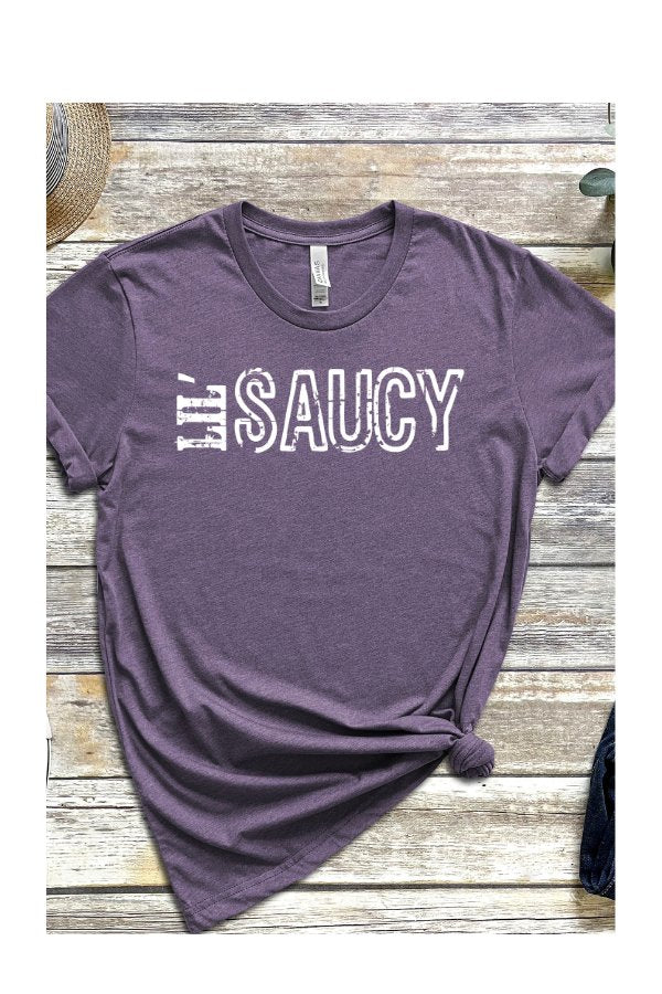Lil' Saucy Short Sleeve Jersey Tee - T-Shirts - Positively Sassy - Lil' Saucy Short Sleeve Jersey Tee