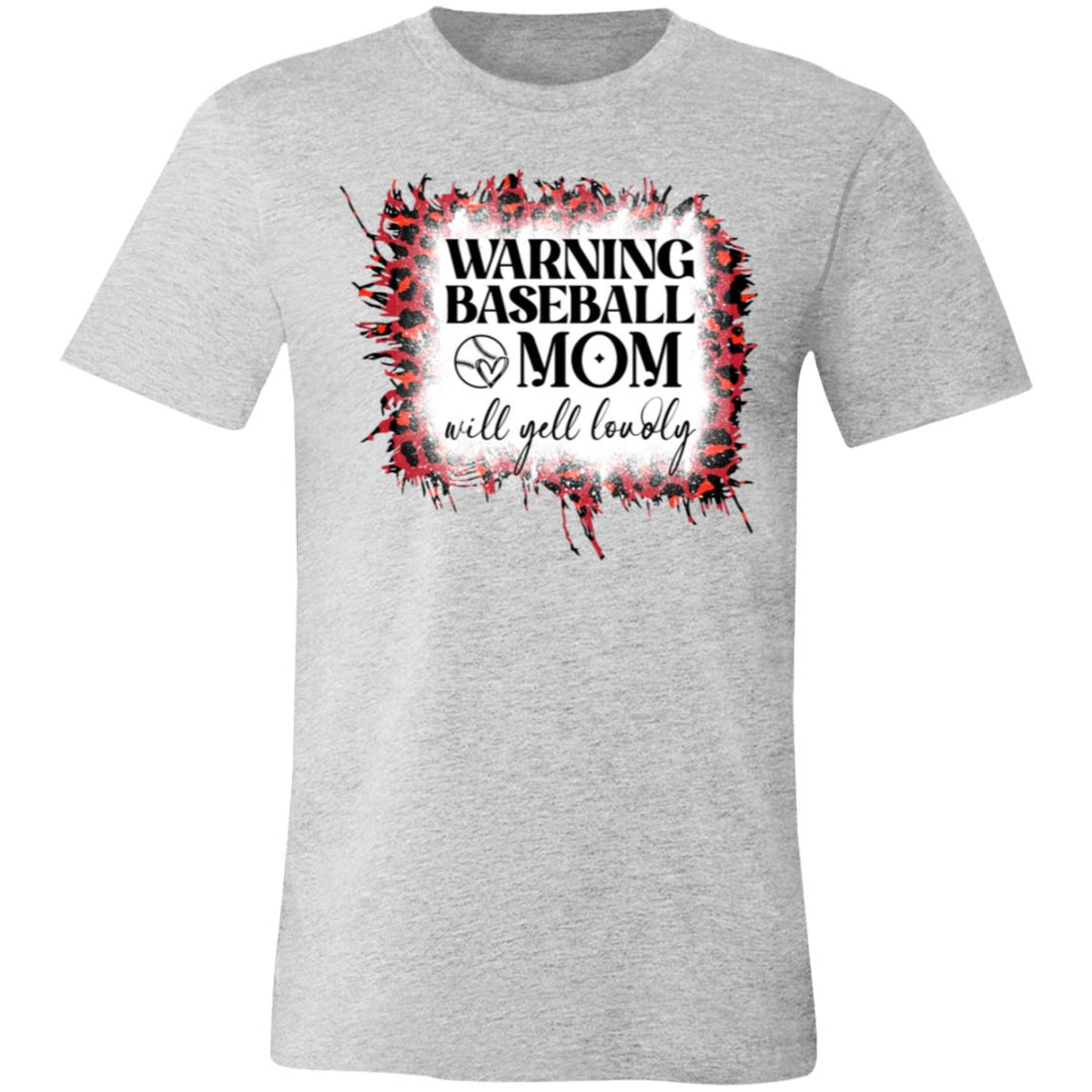 Loud Baseball Mom Bella Short - Sleeve T-Shirt - T-Shirts - Positively Sassy - Loud Baseball Mom Bella Short - Sleeve T-Shirt