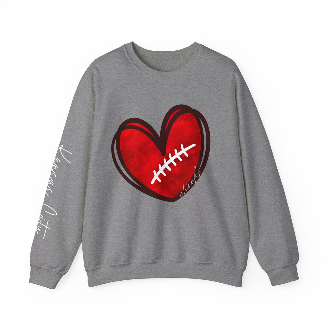 Love Chiefs Crewneck Sweatshirt - Sweatshirt - Positively Sassy - Love Chiefs Crewneck Sweatshirt