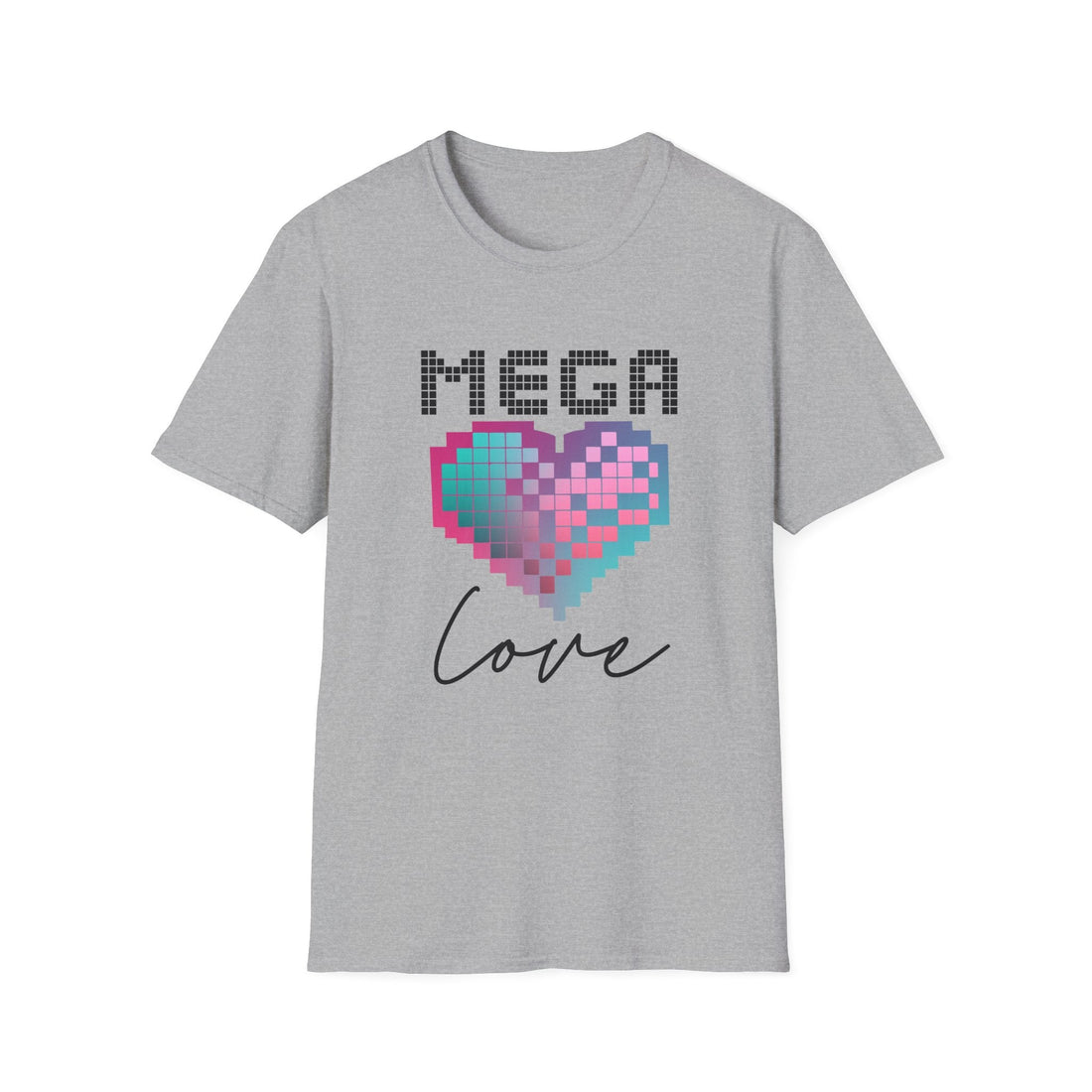 Mega Byte Love Unisex Softstyle Gildan 64000 T-Shirt - T-Shirt - Positively Sassy - Mega Byte Love Unisex Softstyle Gildan 64000 T-Shirt