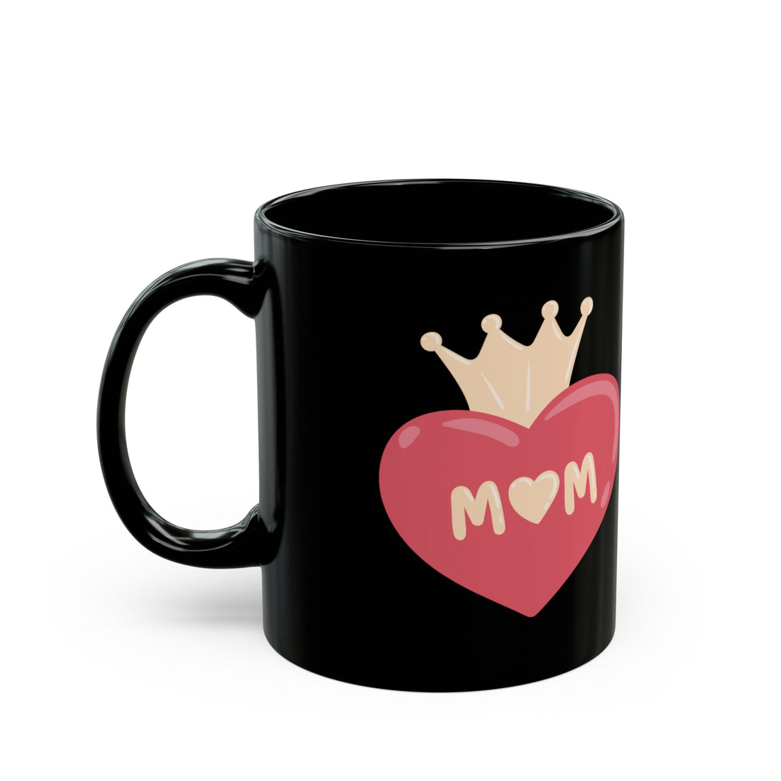Mom Queen Black Mug (11oz) - Mug - Positively Sassy - Mom Queen Black Mug (11oz)