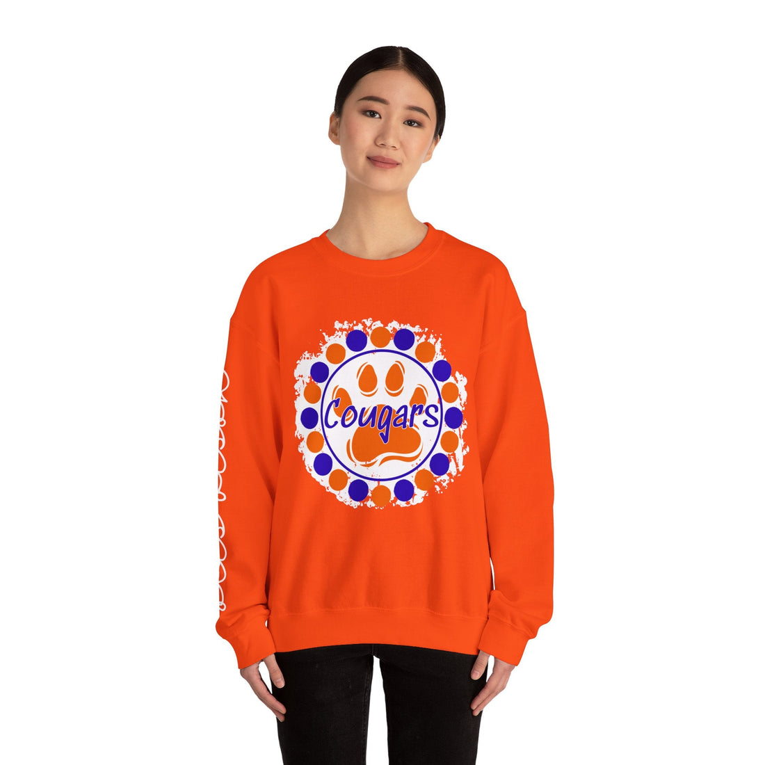 OB Circle Sleeve Print Unisex Heavy Blend™ Crewneck Sweatshirt - Sweatshirt - Positively Sassy - OB Circle Sleeve Print Unisex Heavy Blend™ Crewneck Sweatshirt