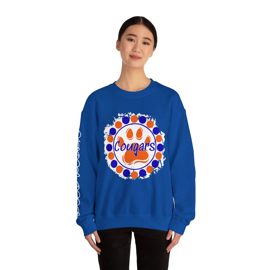 OB Circle Sleeve Print Unisex Heavy Blend™ Crewneck Sweatshirt - Sweatshirt - Positively Sassy - OB Circle Sleeve Print Unisex Heavy Blend™ Crewneck Sweatshirt