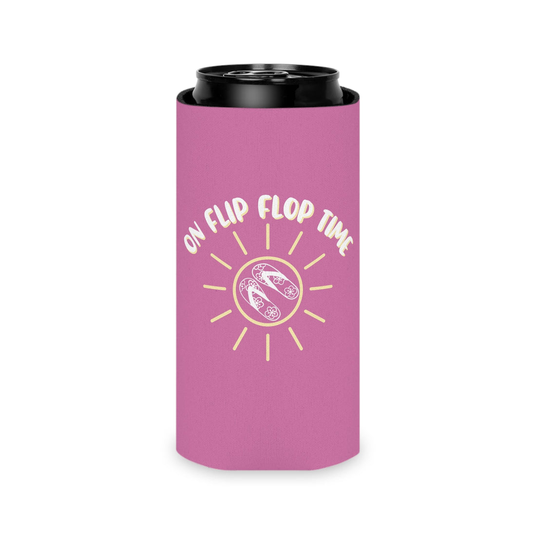 On Flip Flop Time Can Cooler Koozie - Accessories - Positively Sassy - On Flip Flop Time Can Cooler Koozie
