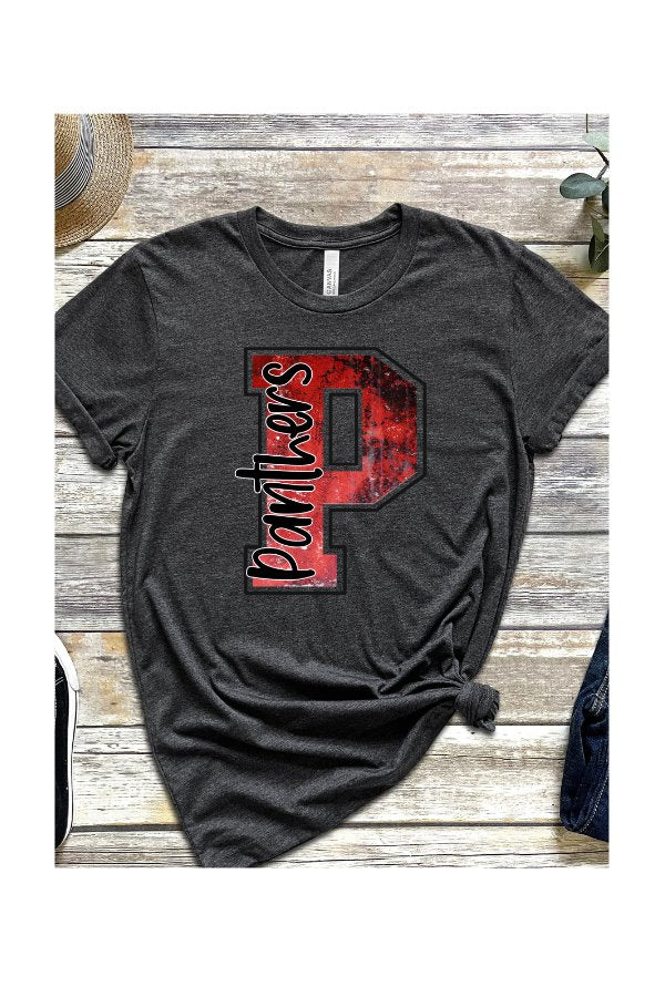 P is for Panthers Short Sleeve Jersey Tee - T-Shirts - Positively Sassy - P is for Panthers Short Sleeve Jersey Tee