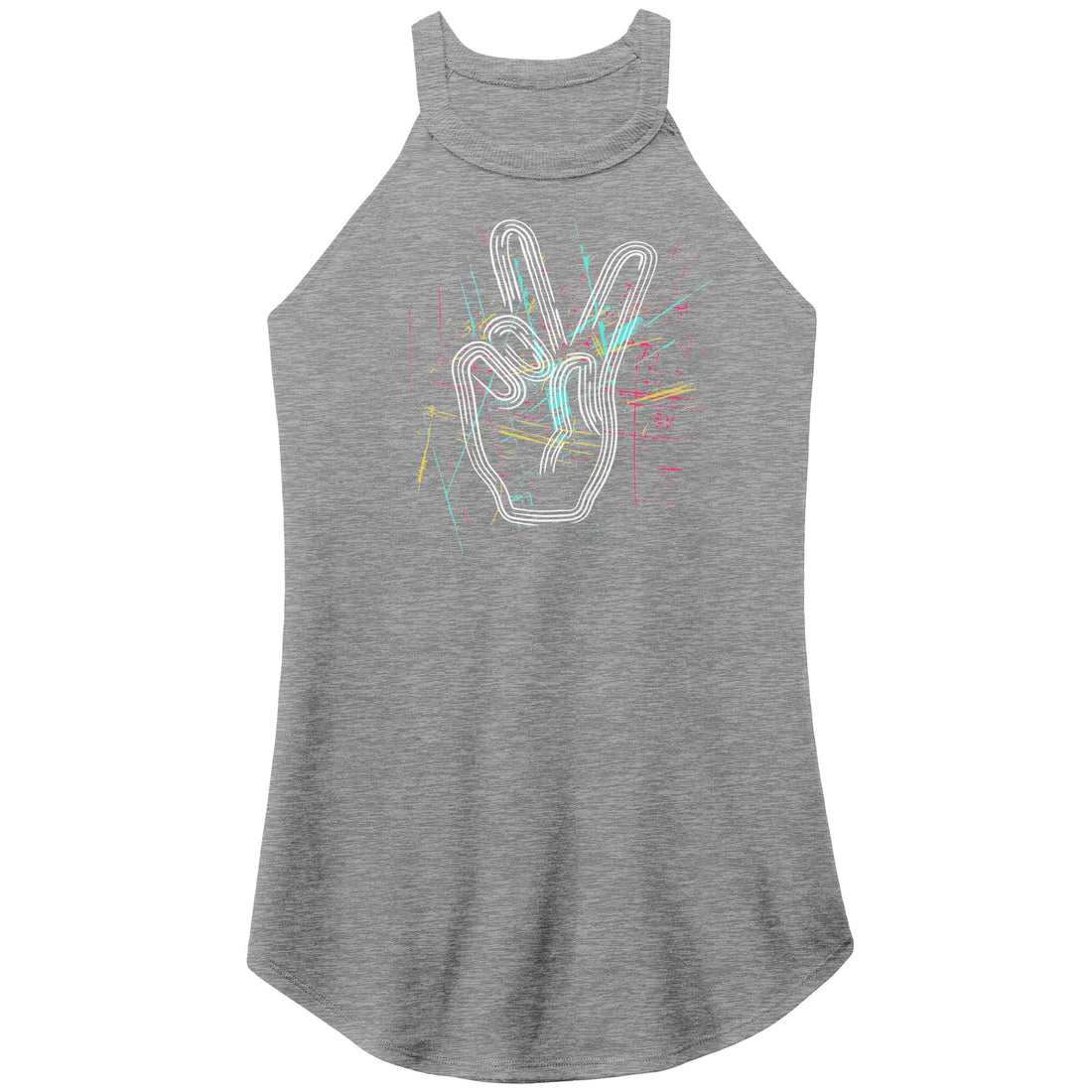 Paint Peace Rocker Tank - Apparel - Positively Sassy - Paint Peace Rocker Tank