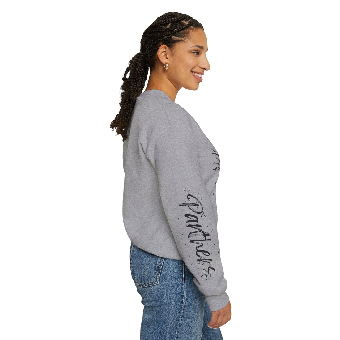 Panther Splash Design Crewneck Sleeve Print - Sweatshirt - Sweatshirt - Positively Sassy - Panther Splash Design Crewneck Sleeve Print - Sweatshirt