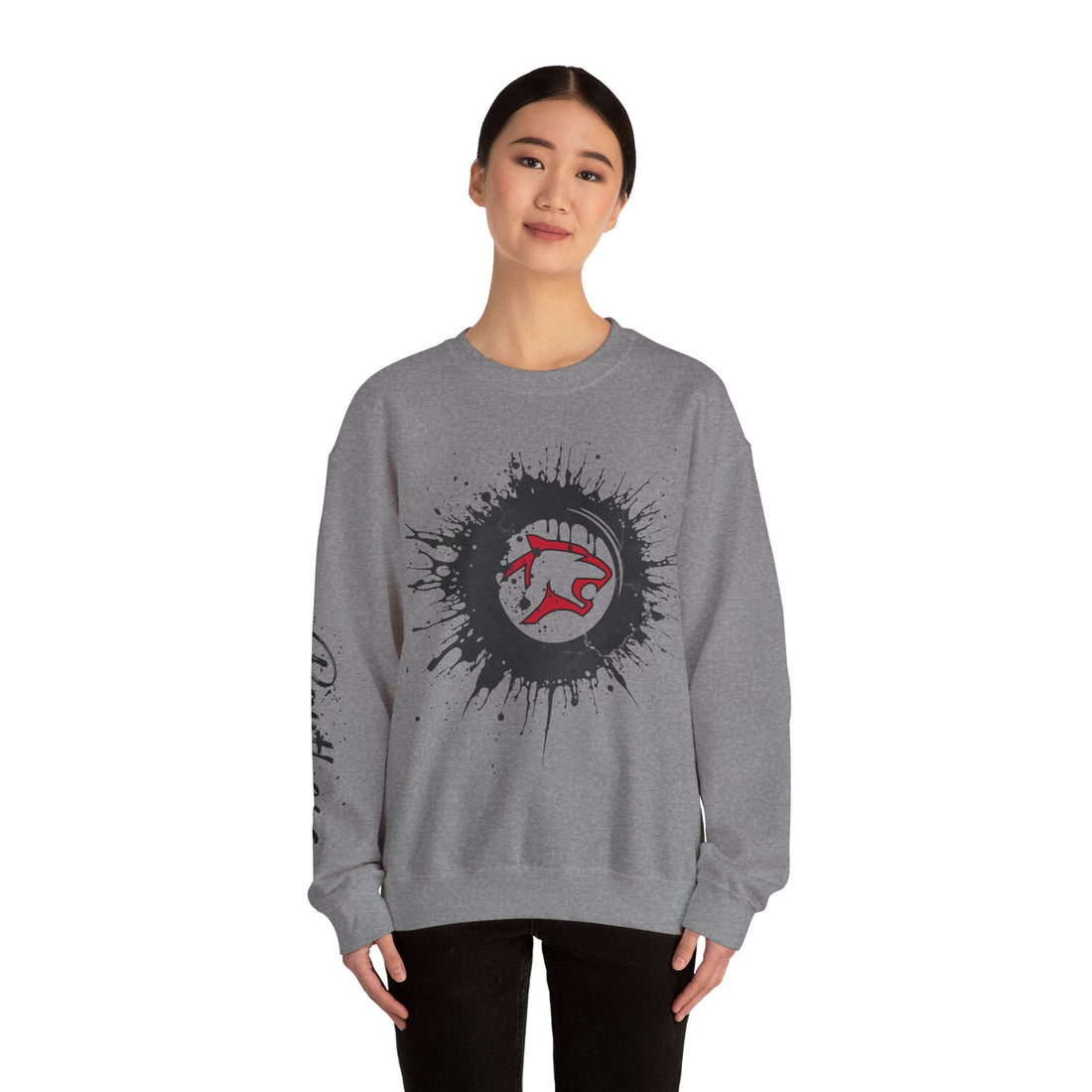 Panther Splash Design Crewneck Sleeve Print - Sweatshirt - Sweatshirt - Positively Sassy - Panther Splash Design Crewneck Sleeve Print - Sweatshirt