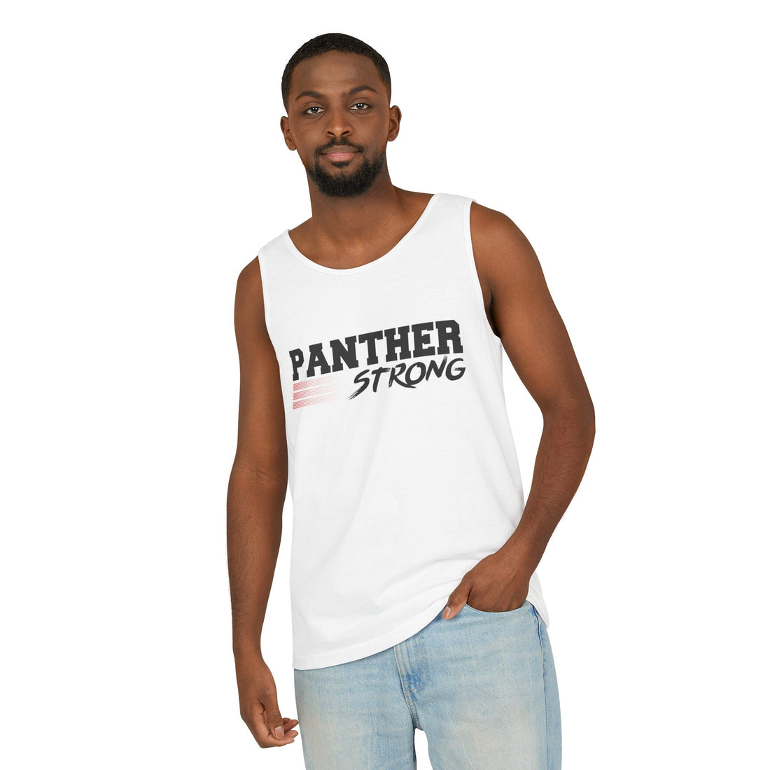 Panther Strong Unisex Garment - Dyed Tank Top - Tank Top - Positively Sassy - Panther Strong Unisex Garment - Dyed Tank Top