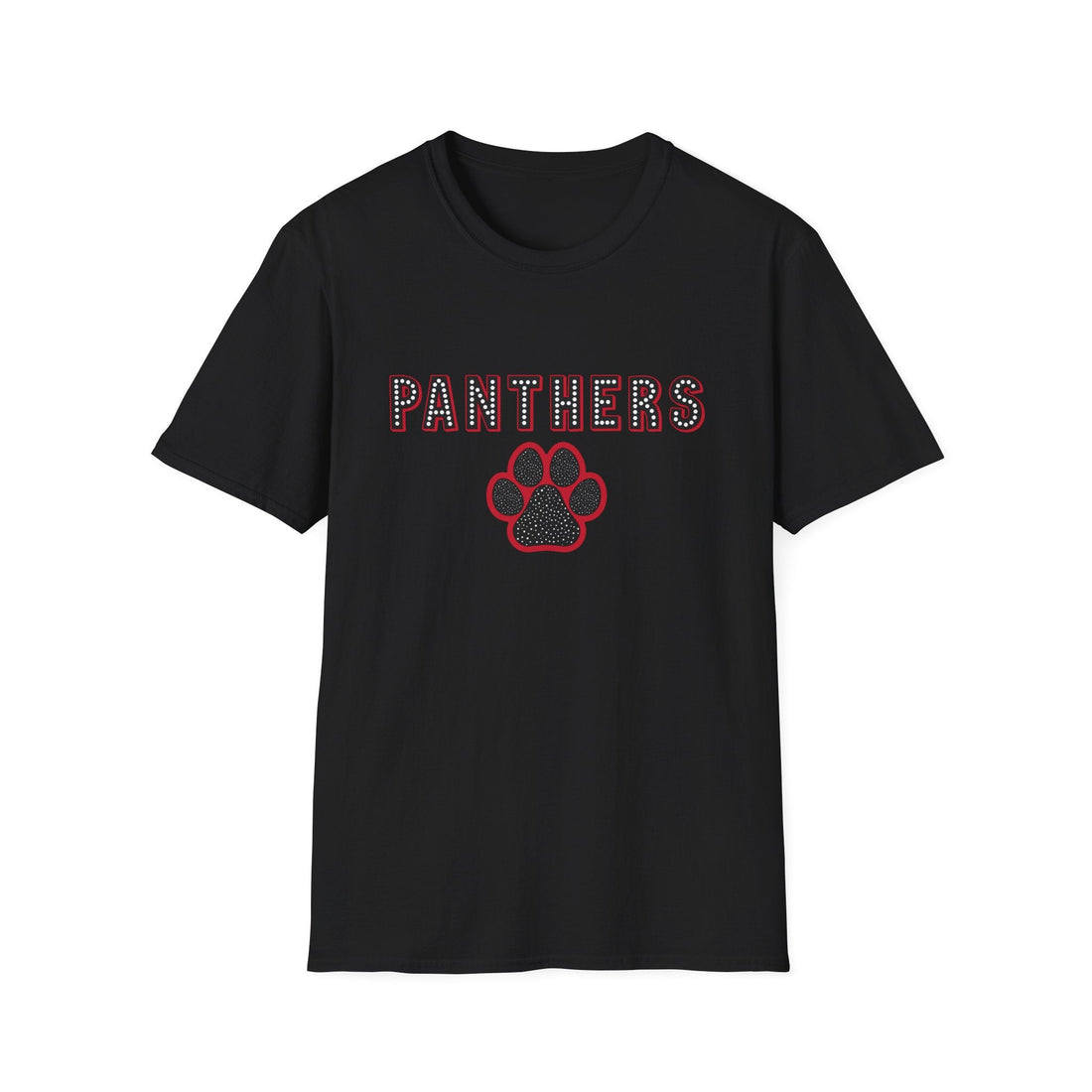 Panthers Dots Pride Softstyle T-Shirt - Perfect for Sports Fans - T-Shirt - Positively Sassy - Panthers Dots Pride Softstyle T-Shirt - Perfect for Sports Fans