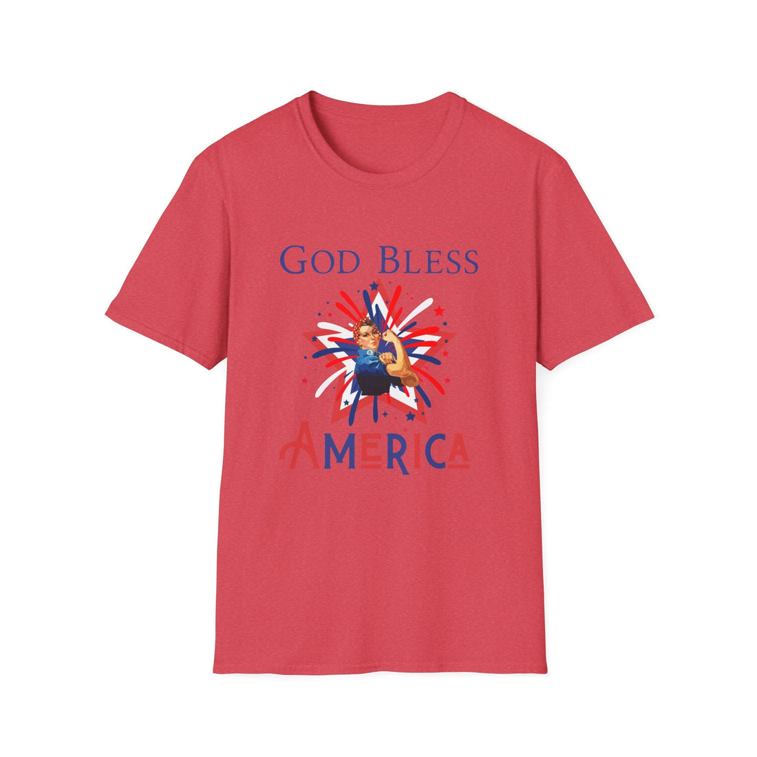 Patriotic T-Shirt, God Bless America Tee, Unisex Casual Wear, Independence Day Gift, Summer Festival Shirt - T-Shirt - Positively Sassy - Patriotic T-Shirt, God Bless America Tee, Unisex Casual Wear, Independence Day Gift, Summer Festival Shirt