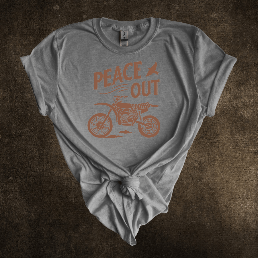 Peace Out Softstyle T-Shirt - T-Shirt - Positively Sassy - Peace Out Softstyle T-Shirt