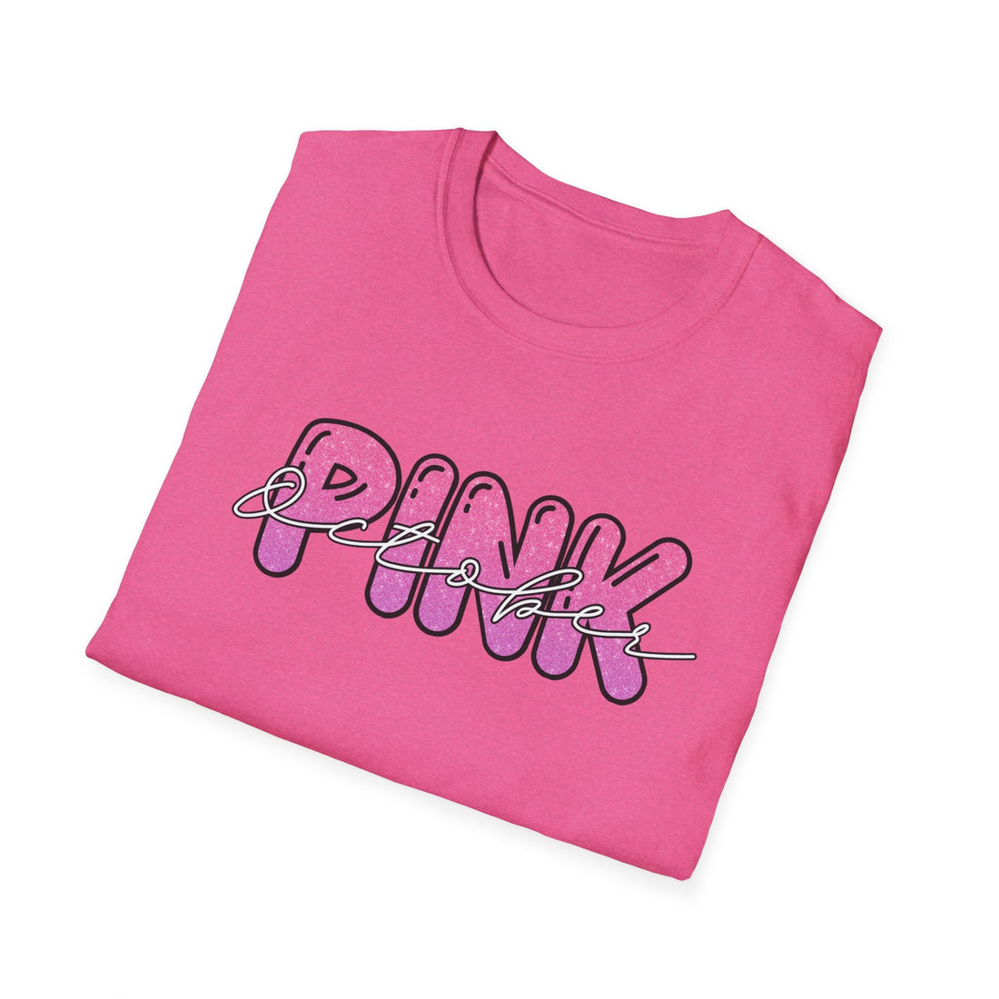 Pink October Unisex Softstyle T-Shirt - T-Shirt - Positively Sassy - Pink October Unisex Softstyle T-Shirt