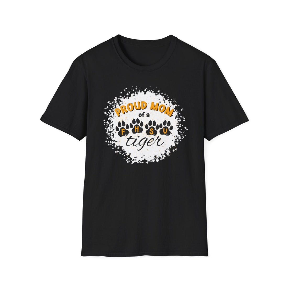 Proud Mom of a FHSU Tiger T-Shirt, Cozy Unisex Tee for Moms, College Spirit Wear, Game Day Outfit, FHSU Gifts - T-Shirt - Positively Sassy - Proud Mom of a FHSU Tiger T-Shirt, Cozy Unisex Tee for Moms, College Spirit Wear, Game Day Outfit, FHSU Gifts