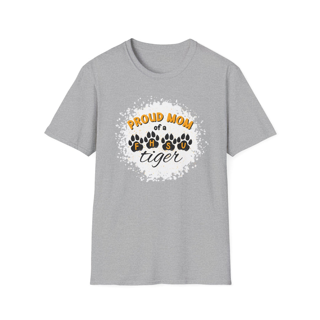 Proud Mom of a FHSU Tiger T-Shirt, Cozy Unisex Tee for Moms, College Spirit Wear, Game Day Outfit, FHSU Gifts - T-Shirt - Positively Sassy - Proud Mom of a FHSU Tiger T-Shirt, Cozy Unisex Tee for Moms, College Spirit Wear, Game Day Outfit, FHSU Gifts