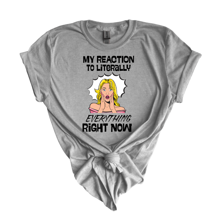 Reacting to Life Unisex T-Shirt, Funny Graphic Tee, Casual Wear, Gift for Friends, Summer Outfit, Quirky Statement Shirt - T-Shirt - Positively Sassy - Reacting to Life Unisex T-Shirt, Funny Graphic Tee, Casual Wear, Gift for Friends, Summer Outfit, Quirky Statement Shirt