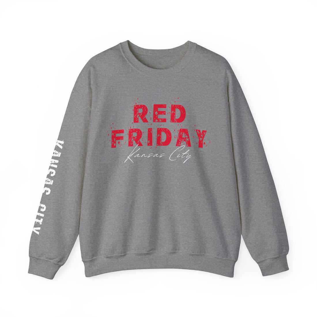 Red Friday KC Crewneck Sweatshirt - Sweatshirt - Positively Sassy - Red Friday KC Crewneck Sweatshirt