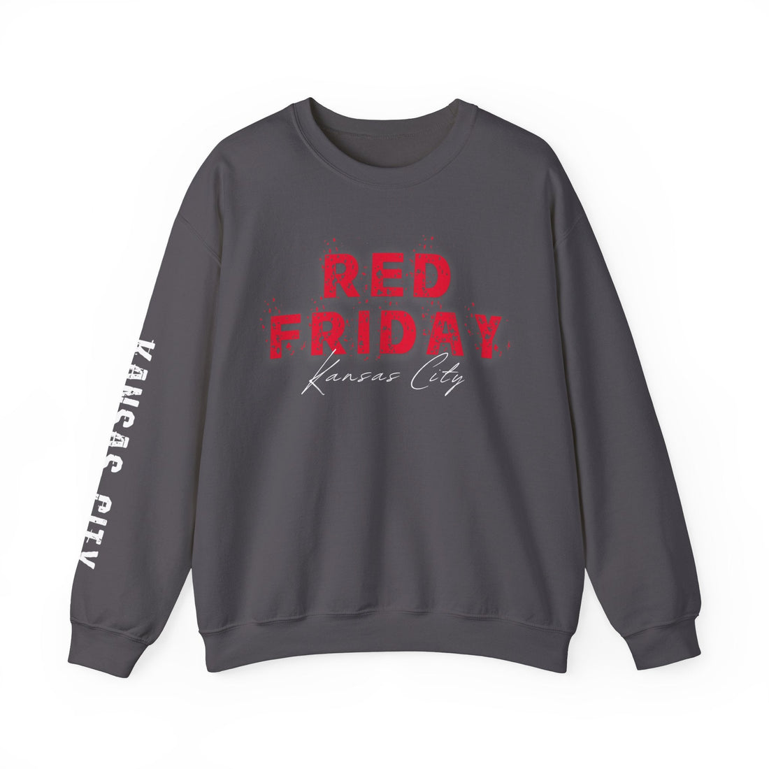 Red Friday KC Crewneck Sweatshirt - Sweatshirt - Positively Sassy - Red Friday KC Crewneck Sweatshirt